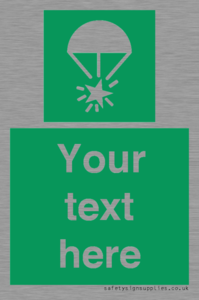 Custom sign safe condition Rocket parachute flare